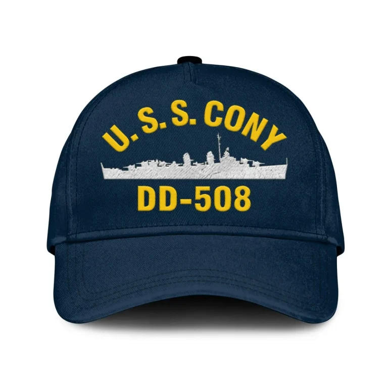 U.s.s.cony Dd-508 Classic Cap, Custom Print/embroidered Us Navy Ships Classic Baseball Cap, Gift For Navy Veteran