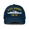 U.s.s. Albany Cg-10 Classic Cap, Custom Print/embroidered Us Navy Ships Classic Baseball Cap, Gift For Navy Veteran