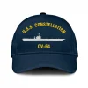 U.s.s. Constellation Cv-64 Classic Cap, Custom Print/embroidered Us Navy Ships Classic Baseball Cap, Gift For Navy Veteran