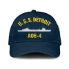 U.s.s. Detroit Aoe-4 Classic Cap, Custom Print/embroidered Us Navy Ships Classic Baseball Cap, Gift For Navy Veteran