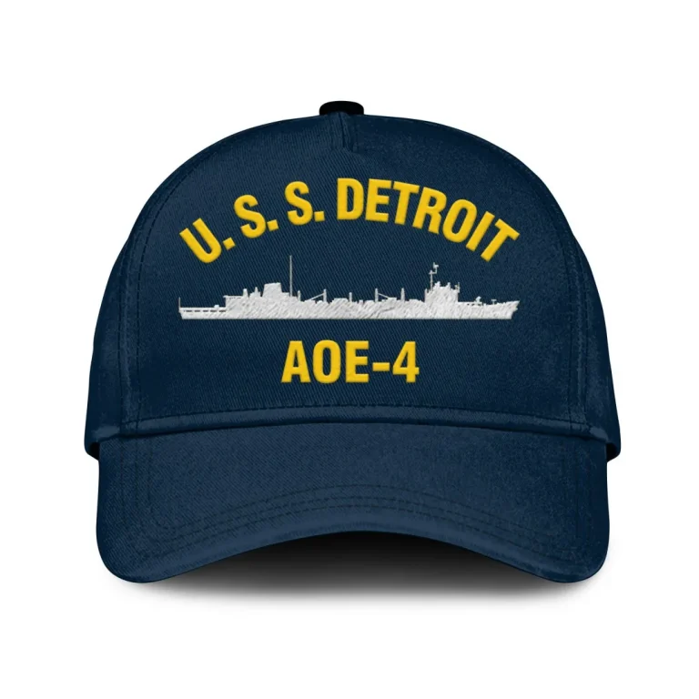 U.s.s. Detroit Aoe-4 Classic Cap, Custom Print/embroidered Us Navy Ships Classic Baseball Cap, Gift For Navy Veteran