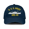 U.s.s. Hoist Ars-40 Classic Cap, Custom Print/embroidered Us Navy Ships Classic Baseball Cap, Gift For Navy Veteran