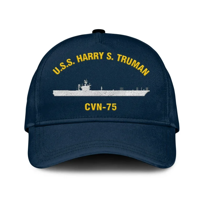 U.s.s. Harry S. Truman Cvn-75 Classic Cap, Custom Print/embroidered Us Navy Ships Classic Baseball Cap, Gift For Navy Veteran