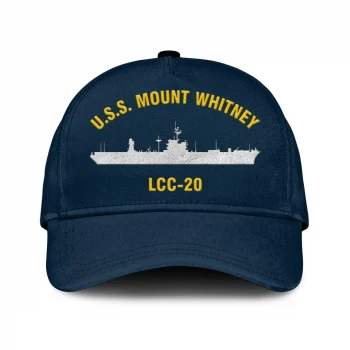 U.s.s. Mount Whitney Llc-20 Classic Cap, Custom Print/embroidered Us Navy Ships Classic Baseball Cap, Gift For Navy Veteran