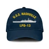 U.s.s. Nashville Lpd-13 Classic Cap, Custom Print/embroidered Us Navy Ships Classic Baseball Cap, Gift For Navy Veteran