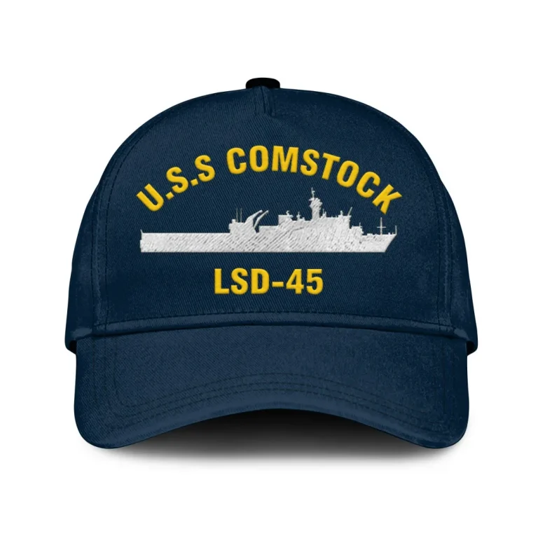 U.s.s Comstock Lsd-45 Classic Cap, Custom Print/embroidered Us Navy Ships Classic Baseball Cap, Gift For Navy Veteran