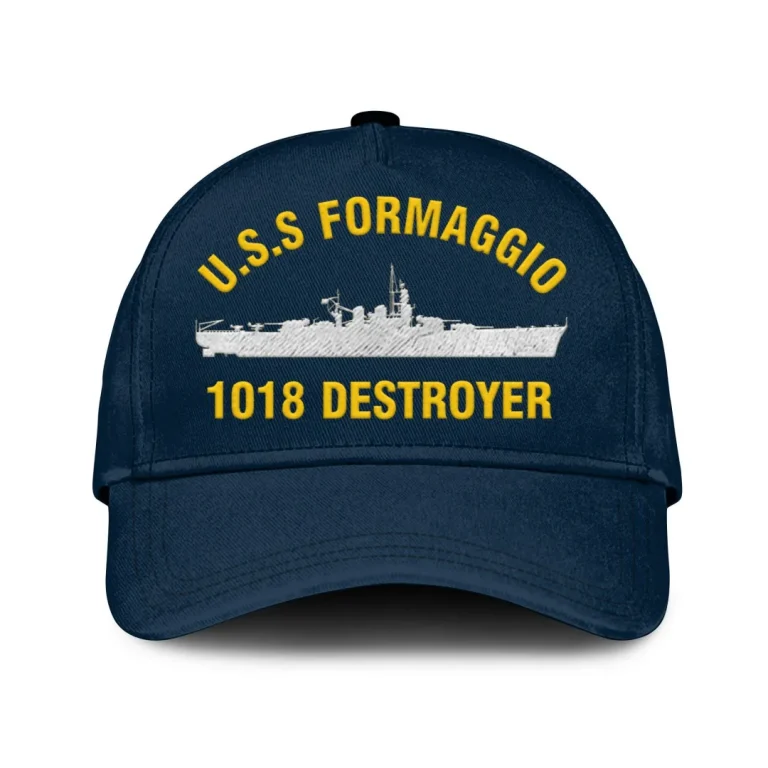 U.s.s Formaggio 1018 Destroyer Classic Cap, Custom Print/embroidered Us Navy Ships Classic Baseball Cap, Gift For Navy Veteran