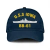 U.s.s Iowa Bb-61 Classic Cap, Custom Print/embroidered Us Navy Ships Classic Baseball Cap, Gift For Navy Veteran