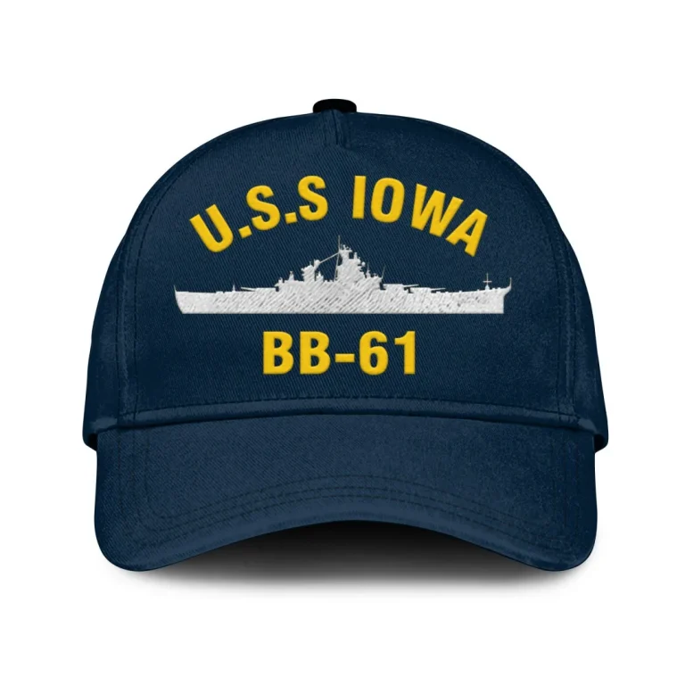 U.s.s Iowa Bb-61 Classic Cap, Custom Print/embroidered Us Navy Ships Classic Baseball Cap, Gift For Navy Veteran