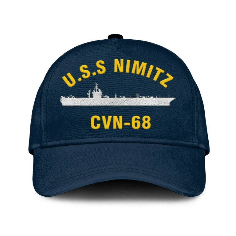 U.s.s Nimitz Cvn-68 Classic Cap, Custom Print/embroidered Us Navy Ships Classic Baseball Cap, Gift For Navy Veteran