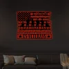 Us Veteran Personalized Metal Sign With Led Lights, Veteran Army Monogram Sign, Metal Sign For Us Veteran, Custom Us Veteran Metal Art