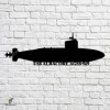 Uss Albacore Agss-569 Navy Ship Metal Art, Navy Ships Silhouette Metal Gift For Navy Veteran, Custom Us Navy Ship Metal Sign