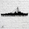 Uss Alexander J Luke De-577 Navy Ship Metal Art, Navy Ships Silhouette Metal Gift For Navy Veteran, Custom Us Navy Ship Metal Sign