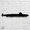 Uss Andrew Jackson Ssbn-619 Navy Ship Metal Art, Navy Ships Silhouette Metal Gift For Navy Veteran, Custom Us Navy Ship Metal Sign