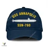 Uss Annapolis Ssn-760 Classic Baseball Cap Gift For Navy Veteran, Custom Print/embroidered Us Navy Ships Classic Cap
