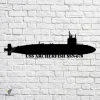 Uss Archerfish Ssn-678 Navy Ship Metal Art, Navy Ships Silhouette Metal Gift For Navy Veteran, Custom Us Navy Ship Metal Sign