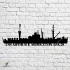 Uss Arthur P. Middleton Apa-25 Navy Ship Metal Art, Navy Ships Silhouette Metal Gift For Navy Veteran, Custom Us Navy Ship Metal Sign