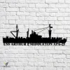 Uss Arthur P. Middleton Apa-25 Navy Ship Metal Art, Navy Ships Silhouette Metal Gift For Navy Veteran, Custom Us Navy Ship Metal Sign