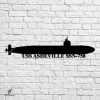 Uss Asheville Ssn-758 Navy Ship Metal Art, Navy Ships Silhouette Metal Gift For Navy Veteran, Custom Us Navy Ship Metal Sign