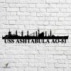 Uss Ashtabula Ao-51 Navy Ship Metal Art, Navy Ships Silhouette Metal Gift For Navy Veteran, Custom Us Navy Ship Metal Sign