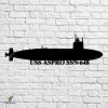 Uss Aspro Ssn-648 Navy Ship Metal Art, Navy Ships Silhouette Metal Gift For Navy Veteran, Custom Us Navy Ship Metal Sign