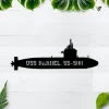 Personalized Submarine Uss Barbel Ss-580 Metal Wall Art, Custom Us Navy Ships Metal Sign, Metal Veteran Decor, Navy Gift, Decor Decoration