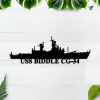 Uss Biddle Cg-34 Navy Ships Metal Sign, Battleship Metal Sign, Navy Veterans Gift, Navy Gifts For Men, Fathers Day Gift For Navy Dad