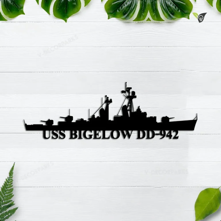 Uss Bigelow Dd-942 Metal Wall Art, Custom Us Navy Ships Metal Sign, Metal Veteran Decor, Navy Gift, Decor Decoration