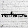 Uss Barb Ss-220 Navy Ship Metal Art, Navy Ships Silhouette Metal Gift For Navy Veteran, Custom Us Navy Ship Metal Sign