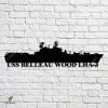 Uss Belleau Wood Lha-3 Navy Ship Metal Art, Navy Ships Silhouette Metal Gift For Navy Veteran, Custom Us Navy Ship Metal Sign