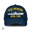 Uss Bergen Apa 150 Classic Baseball Cap Gift For Navy Veteran, Custom Print/embroidered Us Navy Ships Classic Cap