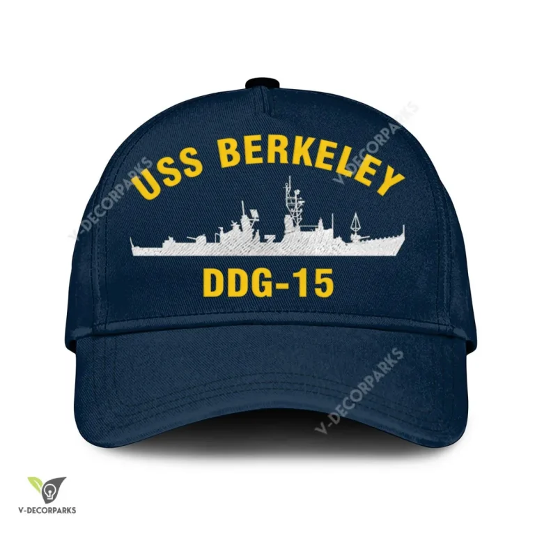 Uss Berkeley Ddg-15 Classic Baseball Cap Gift For Navy Veteran, Custom Print/embroidered Us Navy Ships Classic Cap