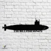 Uss Billfish Ssn-676 Navy Ship Metal Art, Navy Ships Silhouette Metal Gift For Navy Veteran, Custom Us Navy Ship Metal Sign