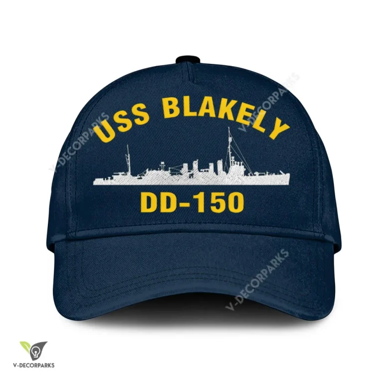 Uss Blakely Dd-150 Classic Baseball Cap Gift For Navy Veteran, Custom Print/embroidered Us Navy Ships Classic Cap
