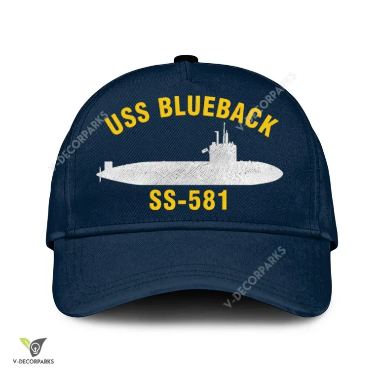 Uss Blueback Ss-581 Classic Baseball Cap Gift For Navy Veteran, Custom Print/embroidered Us Navy Ships Classic Cap