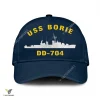 Uss Borie Dd-704 Classic Baseball Cap Gift For Navy Veteran, Custom Print/embroidered Us Navy Ships Classic Cap