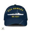 Uss Bowers De-637 Classic Baseball Cap Gift For Navy Veteran, Custom Print/embroidered Us Navy Ships Classic Cap