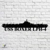 Uss Boxer Lph-4 Navy Ship Metal Art, Navy Ships Silhouette Metal Gift For Navy Veteran, Custom Us Navy Ship Metal Sign