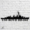 Uss Boyd Dd-544 Navy Ship Metal Art, Navy Ships Silhouette Metal Gift For Navy Veteran, Custom Us Navy Ship Metal Sign