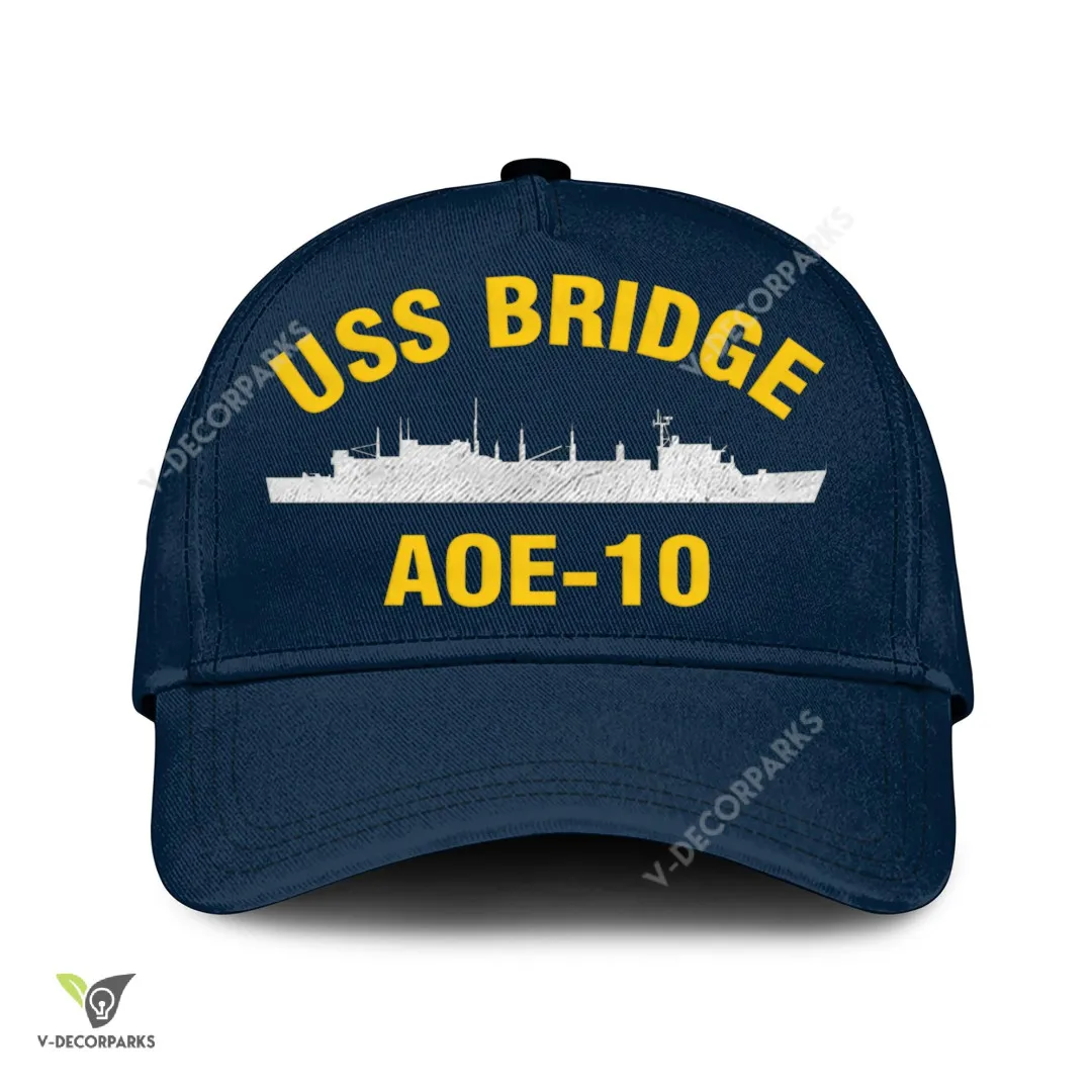 USS-Bridge-AOE-10_mumumu.webp Uss Bridge Aoe-10 Classic Baseball Cap Gift For Navy Veteran, Custom Print/embroidered Us Navy Ships Classic Cap