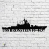 Uss Bronstein Ff-1037 Navy Ship Metal Art, Navy Ships Silhouette Metal Gift For Navy Veteran, Custom Us Navy Ship Metal Sign