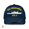 Uss Brunswick Ats 3 Classic Baseball Cap Gift For Navy Veteran, Custom Print/embroidered Us Navy Ships Classic Cap