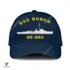 Uss Bunch De-694 Classic Baseball Cap Gift For Navy Veteran, Custom Print/embroidered Us Navy Ships Classic Cap