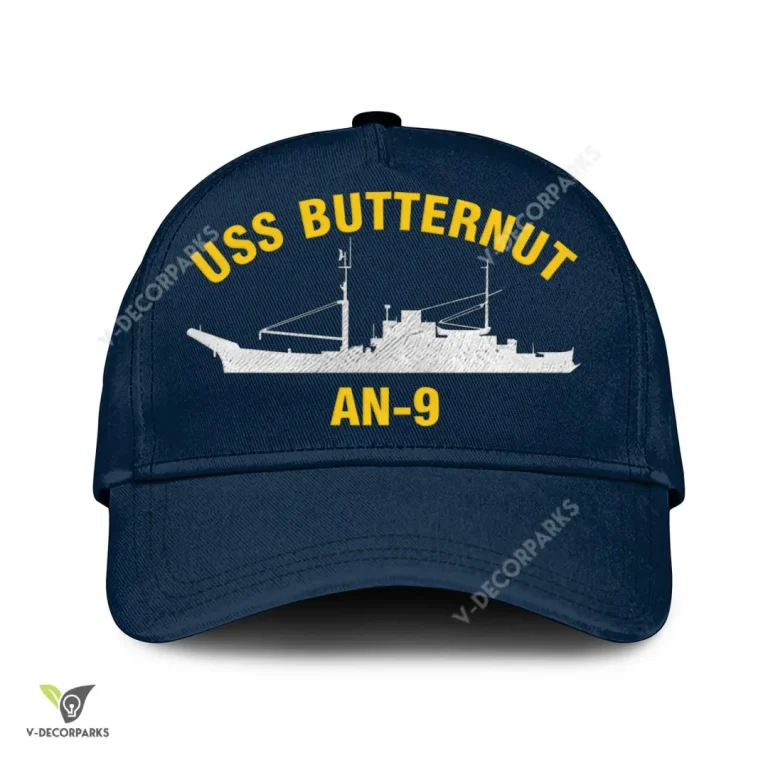 Uss Butternut An-9 Classic Baseball Cap Gift For Navy Veteran, Custom Print/embroidered Us Navy Ships Classic Cap