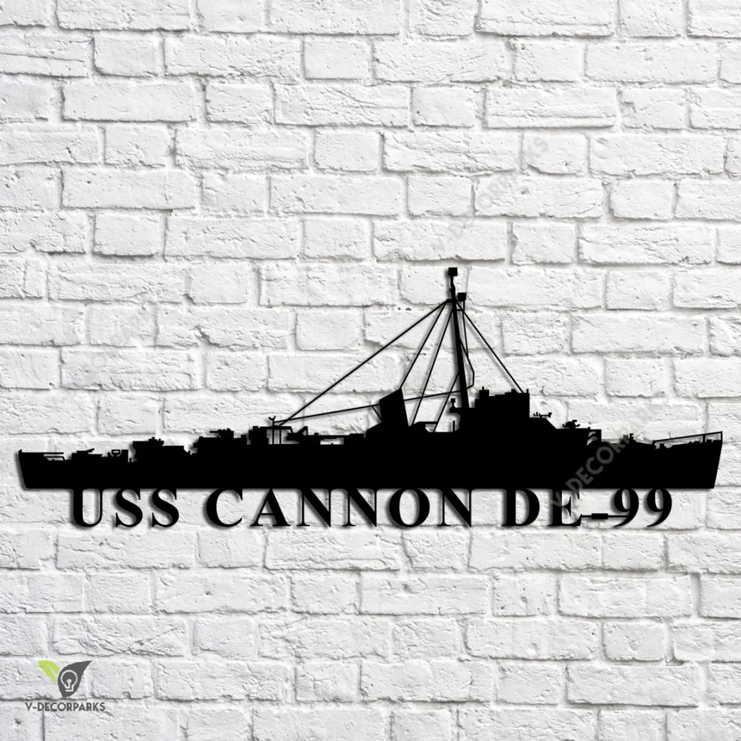 USS-Cannon-DE-99_metalmu.webp Uss Cannon De-99 Navy Ship Metal Art, Navy Ships Silhouette Metal Gift For Navy Veteran, Custom Us Navy Ship Metal Sign
