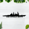 Uss Conolly Dd-979 Metal Wall Art, Custom Us Navy Ships Metal Sign, Metal Veteran Decor, Navy Gift, Decor Decoration