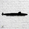 Uss Casimir Pulaski Ssbn-633 Navy Ship Metal Art, Navy Ships Silhouette Metal Gift For Navy Veteran, Custom Us Navy Ship Metal Sign