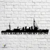 Uss Charles Ausburn Dd-294 Navy Ship Metal Art, Navy Ships Silhouette Metal Gift For Navy Veteran, Custom Us Navy Ship Metal Sign