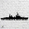 Uss Charles H. Roan Dd-853 Navy Ship Metal Art, Navy Ships Silhouette Metal Gift For Navy Veteran, Custom Us Navy Ship Metal Sign