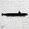 Uss Charlotte Ssn 766 Navy Ship Metal Art, Navy Ships Silhouette Metal Gift For Navy Veteran, Custom Us Navy Ship Metal Sign